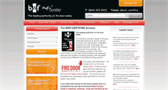 Desktop Screenshot of bwfcertifire.org.uk